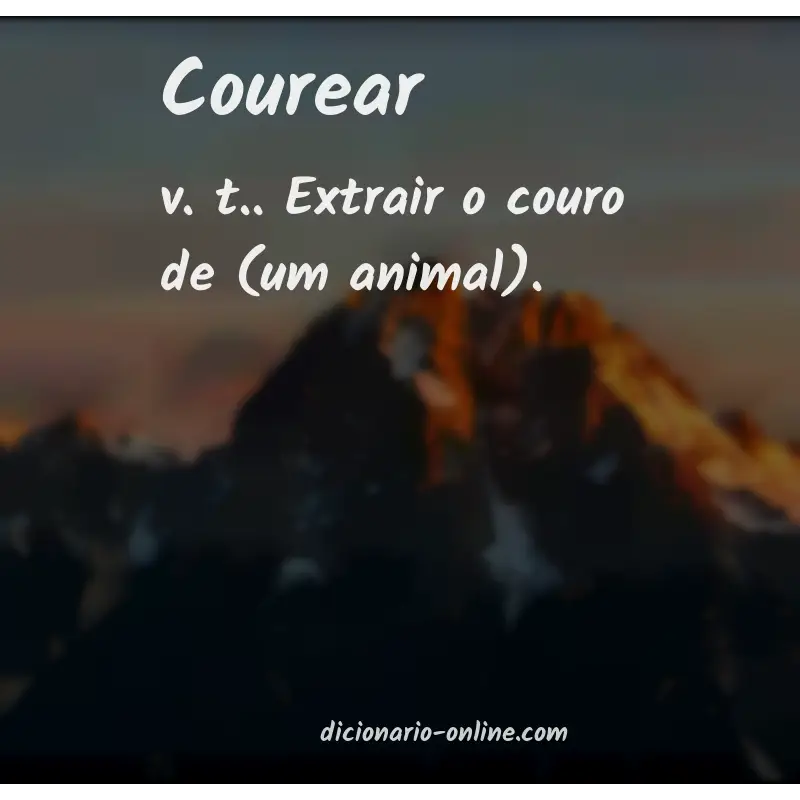 Significado de courear