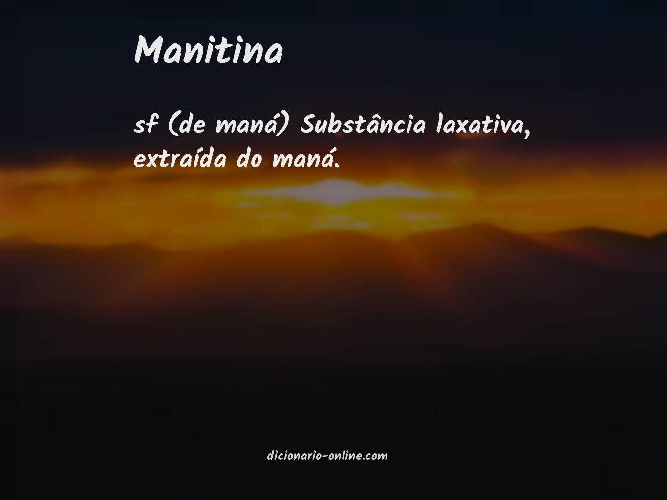 Significado de manitina