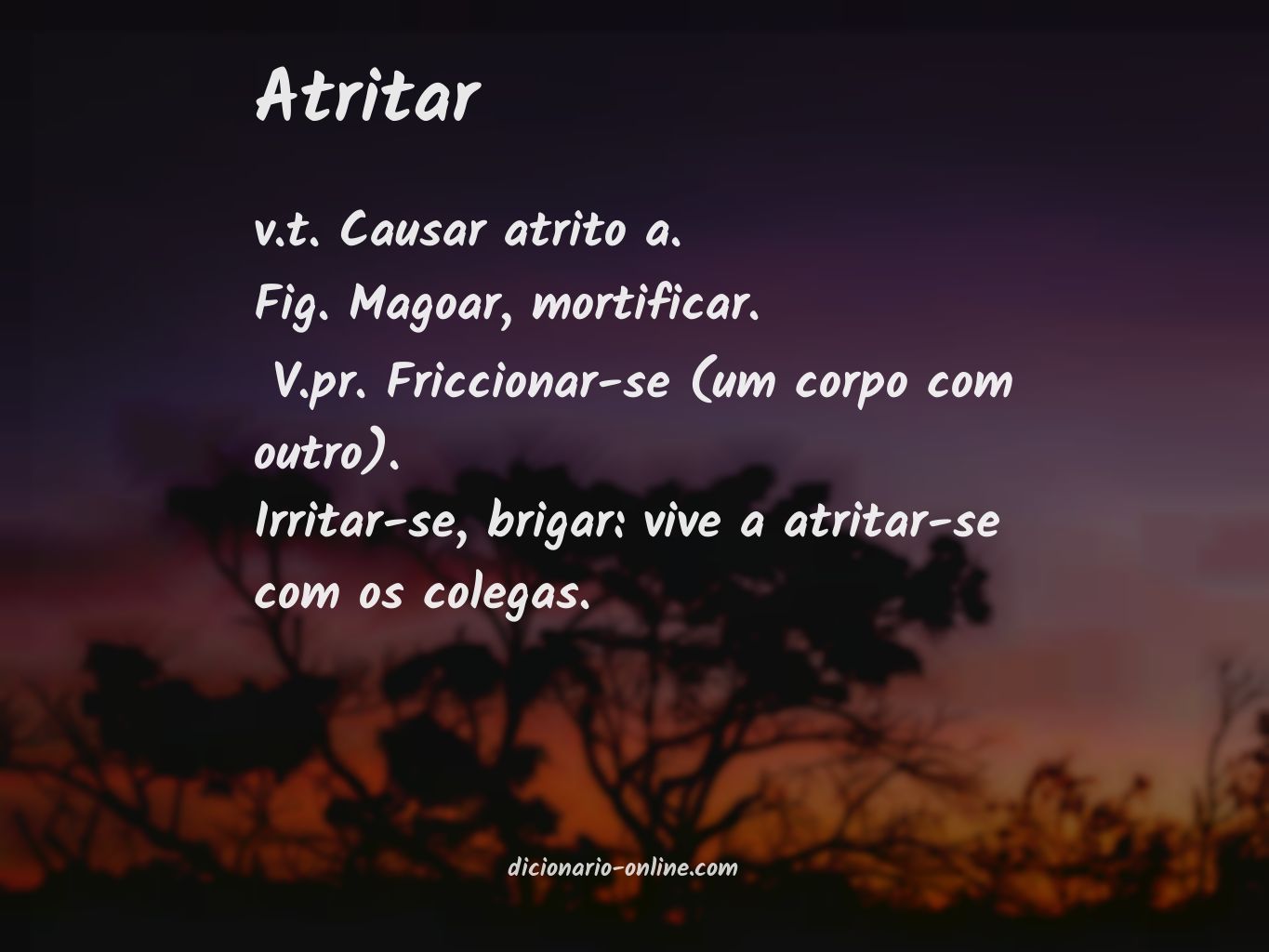 Significado de atritar