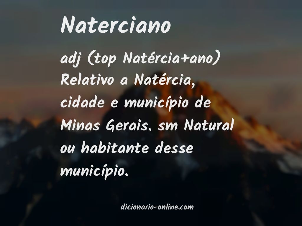 Significado de naterciano