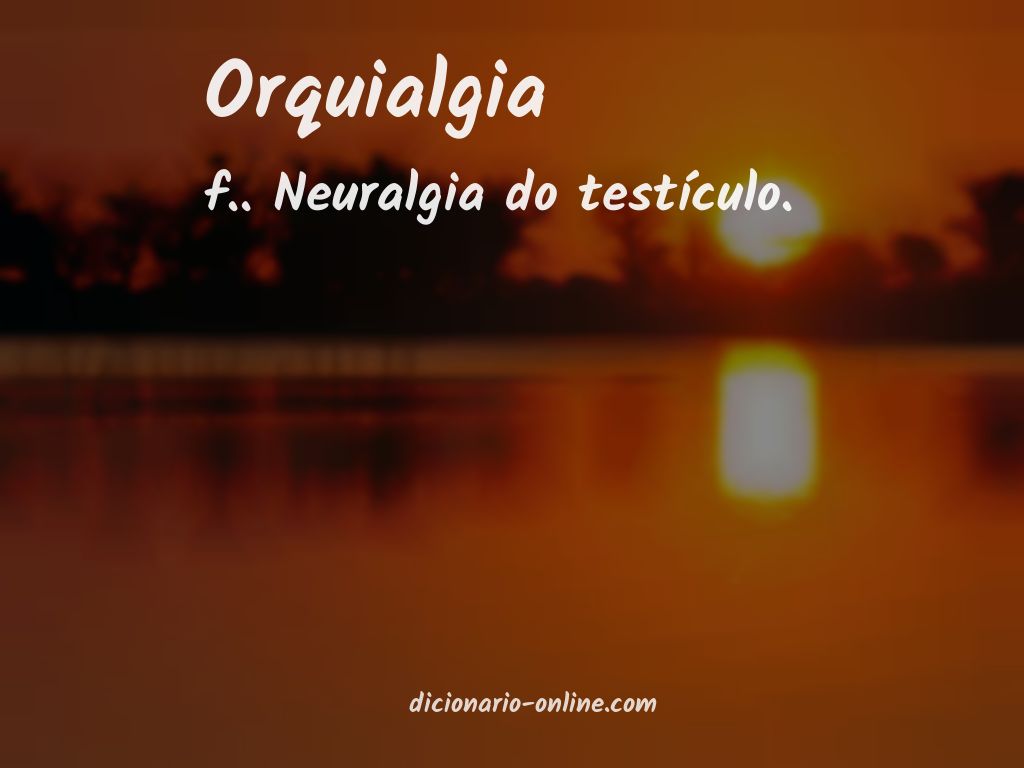 Significado de orquialgia