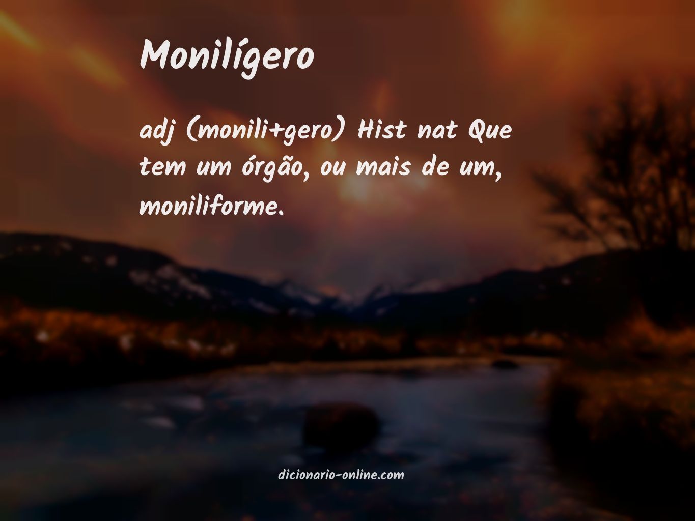 Significado de monilígero