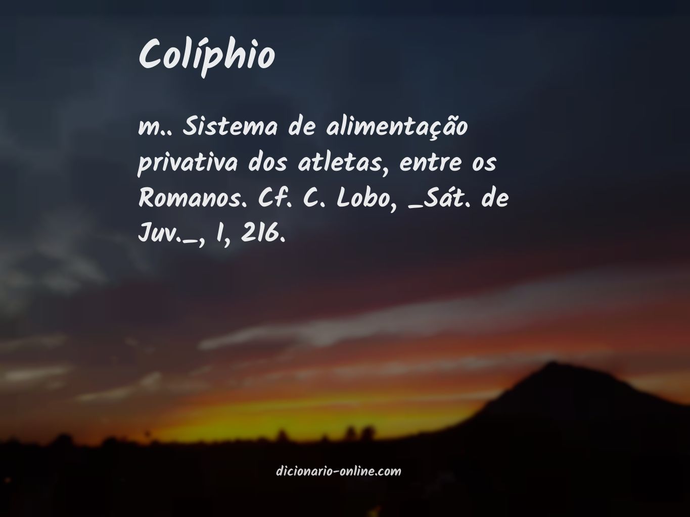 Significado de colíphio