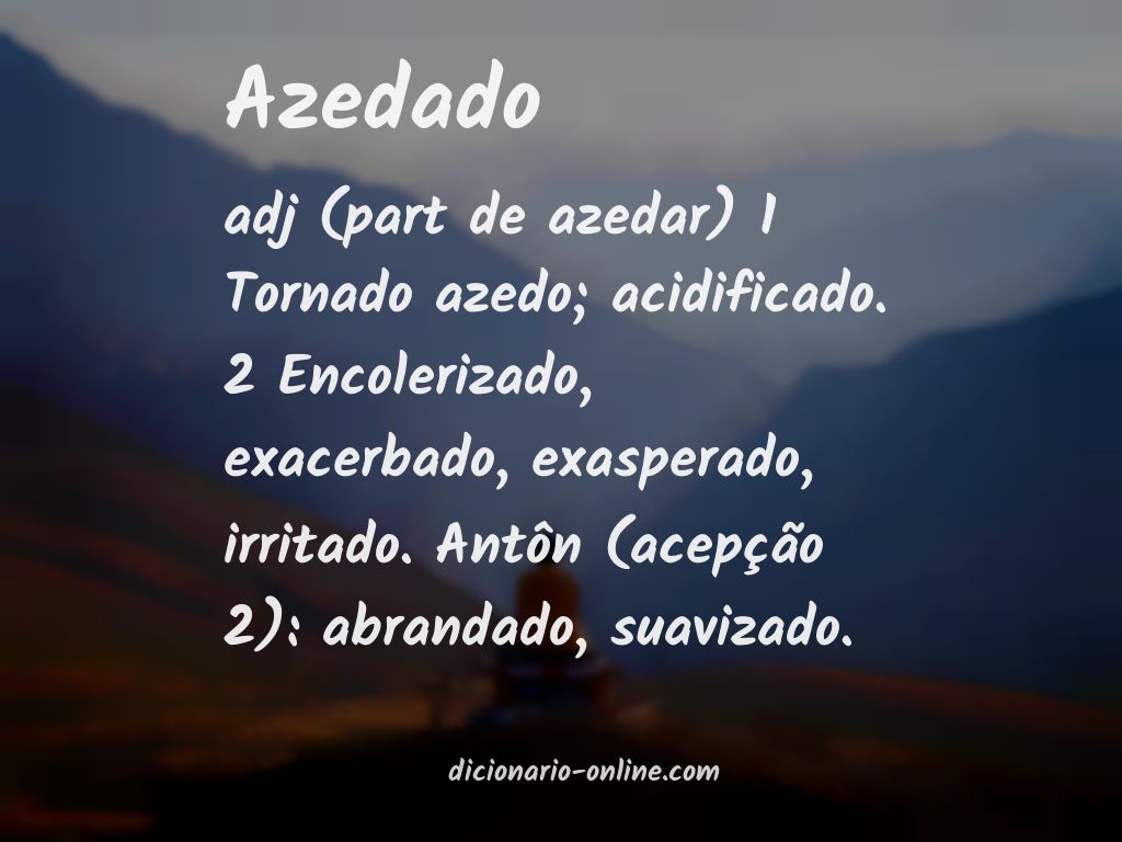 Significado de azedado