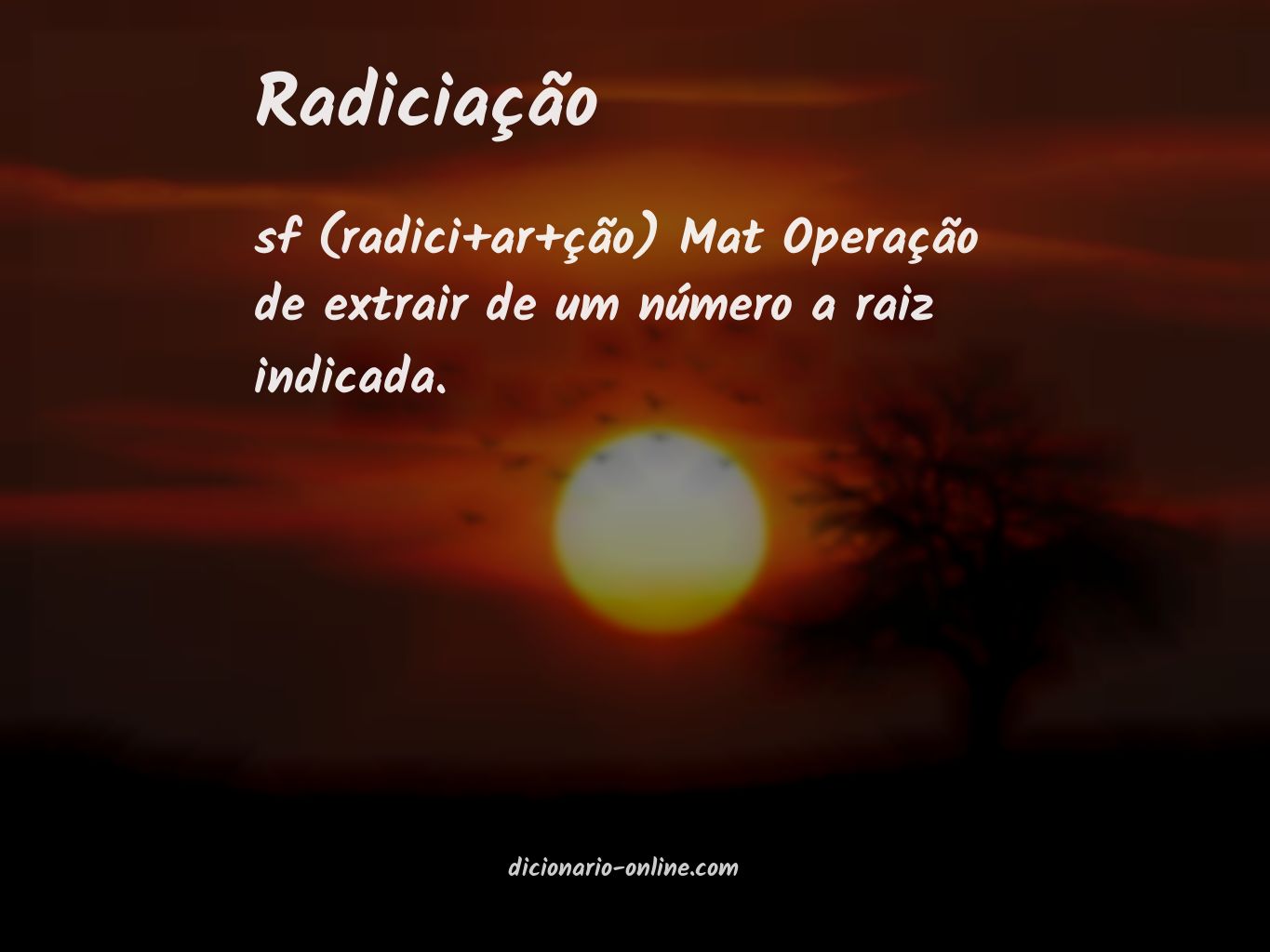 Significado de radiciação