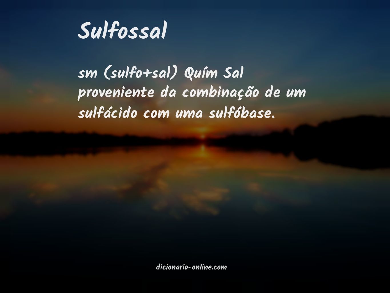 Significado de sulfossal