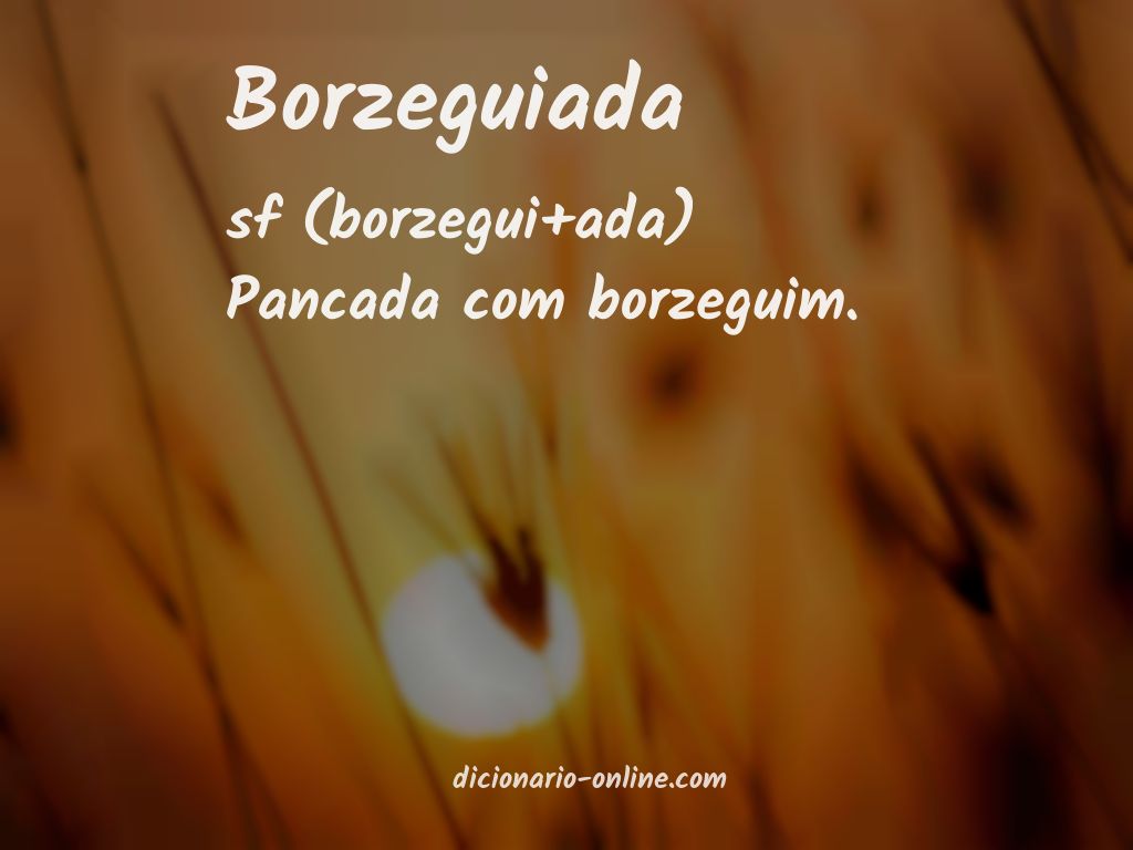 Significado de borzeguiada