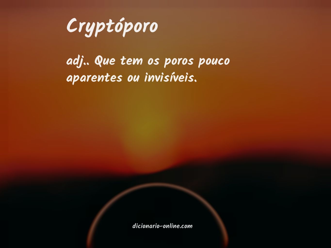 Significado de cryptóporo