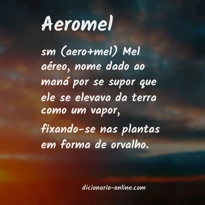 Significado de aeromel