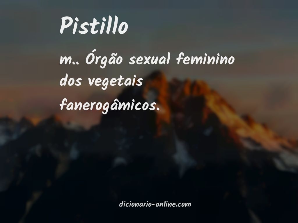 Significado de pistillo