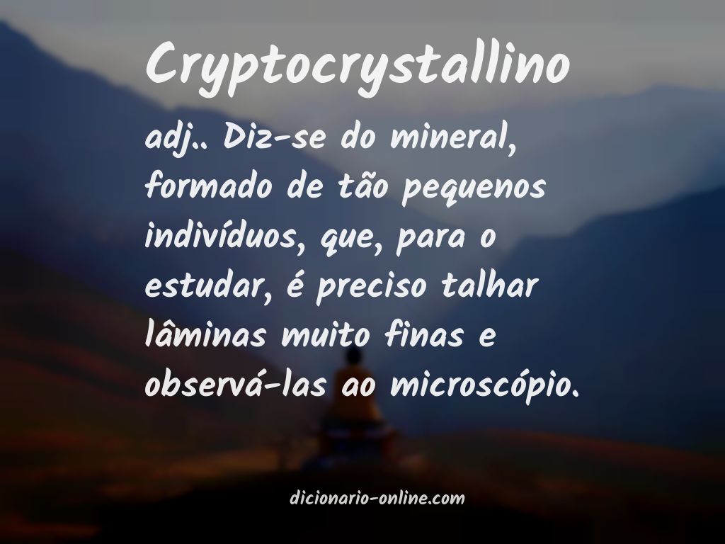 Significado de cryptocrystallino