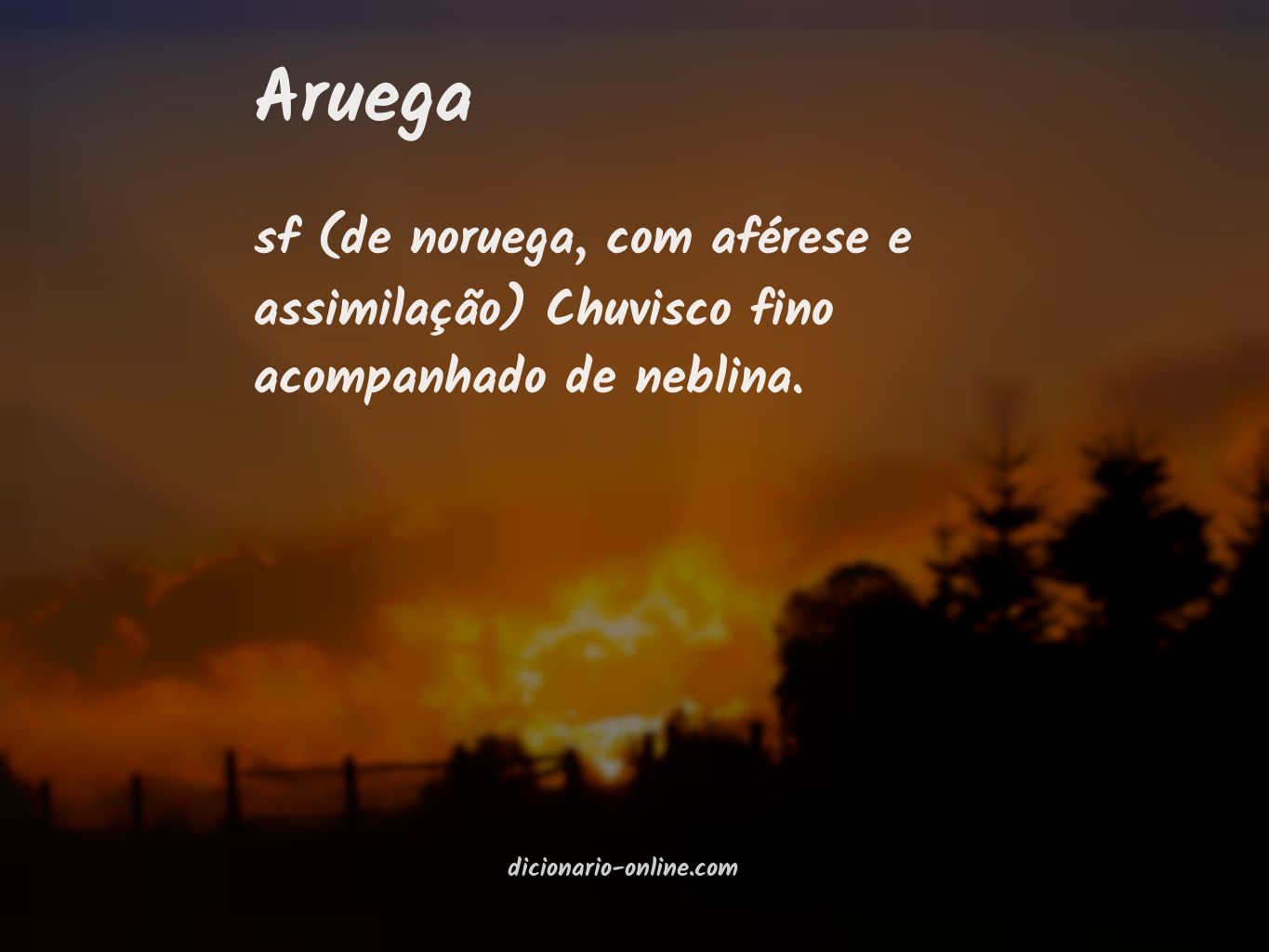 Significado de aruega