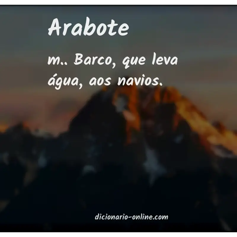 Significado de arabote