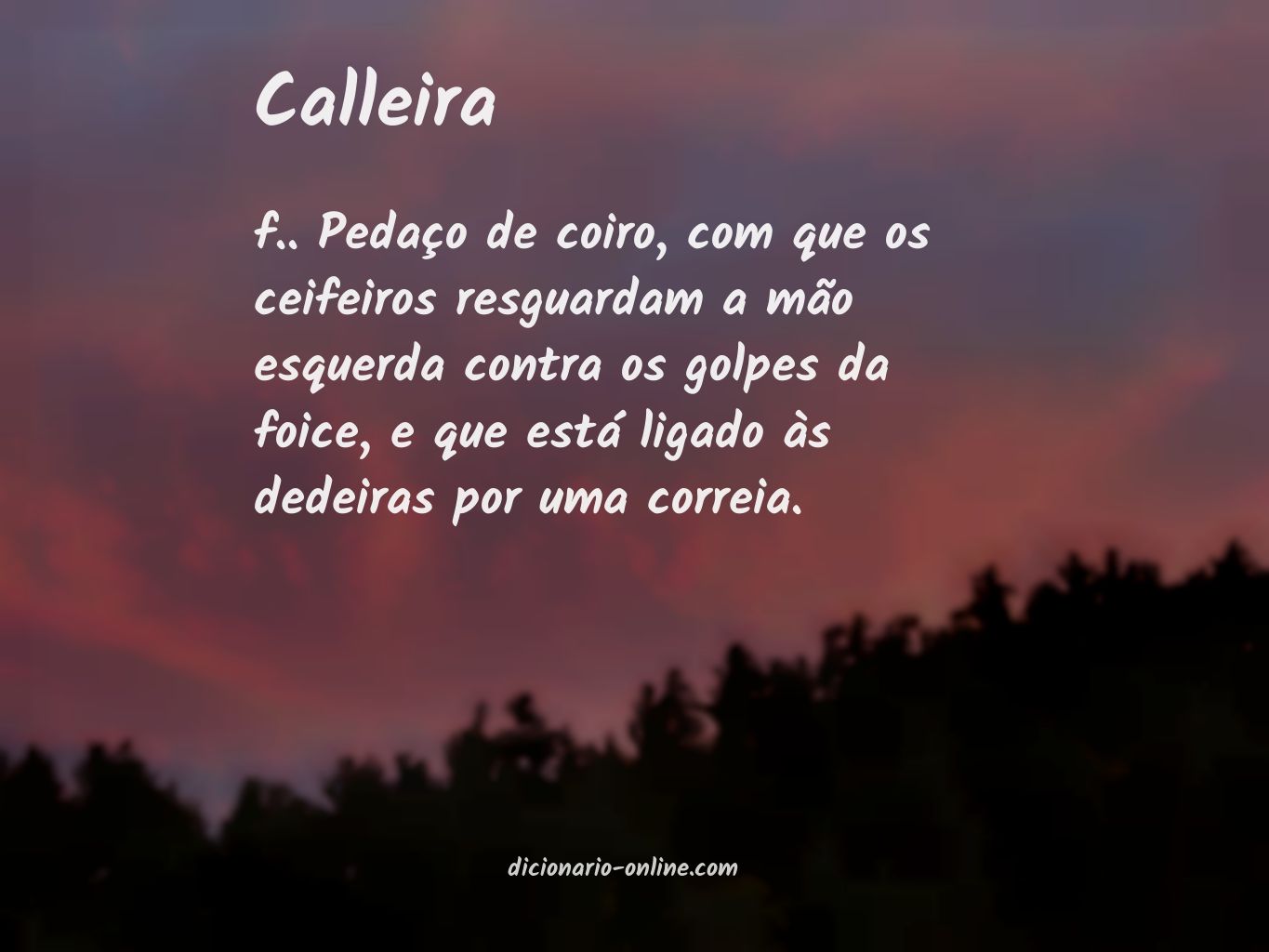 Significado de calleira