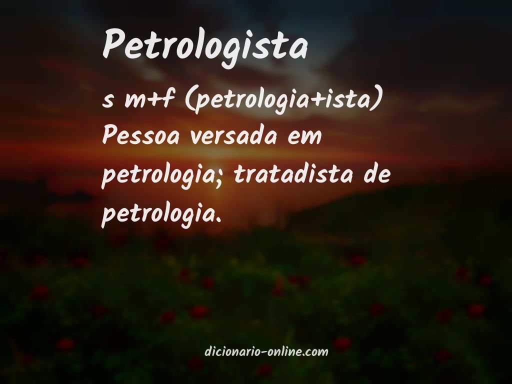 Significado de petrologista