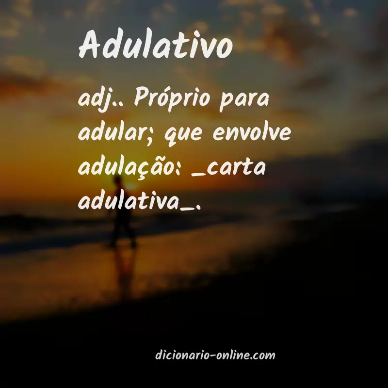 Significado de adulativo