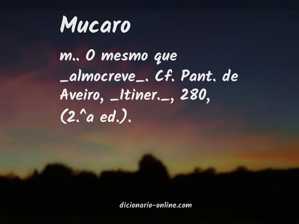 Significado de mucaro