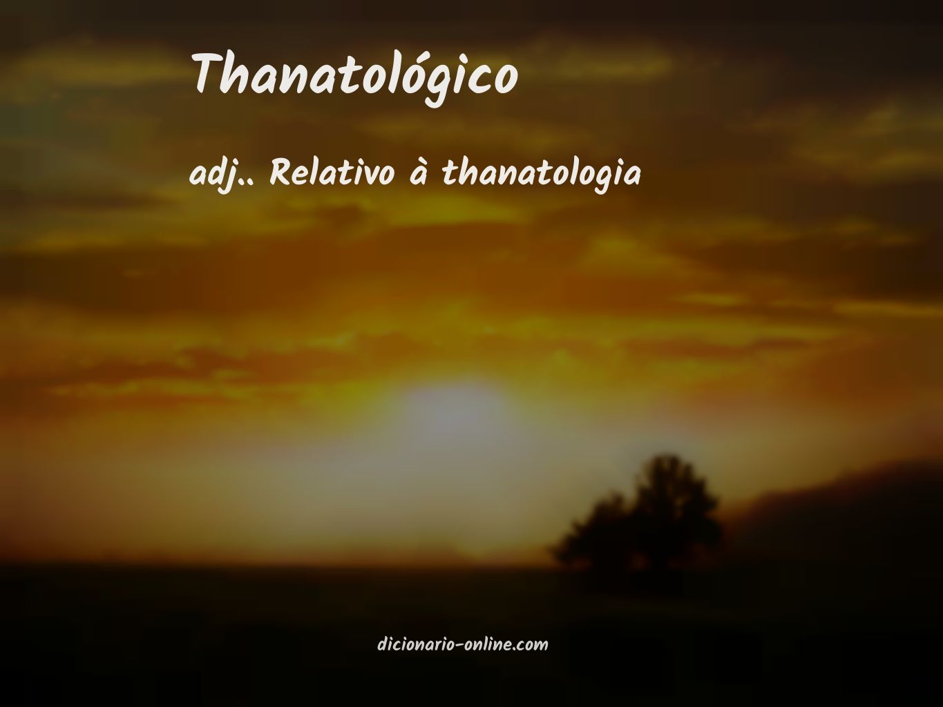 Significado de thanatológico