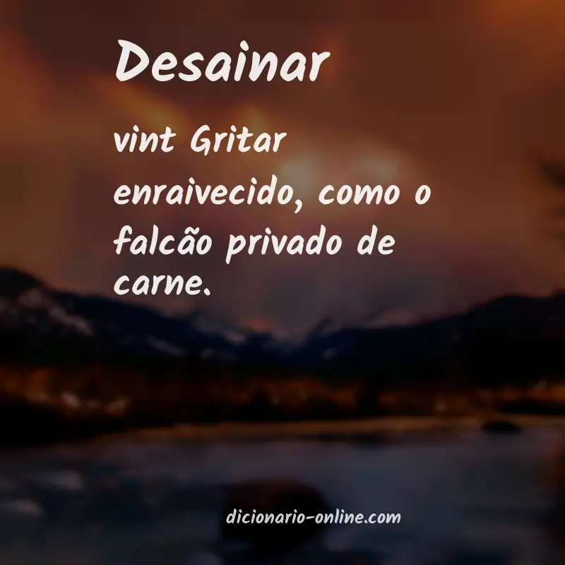 Significado de desainar