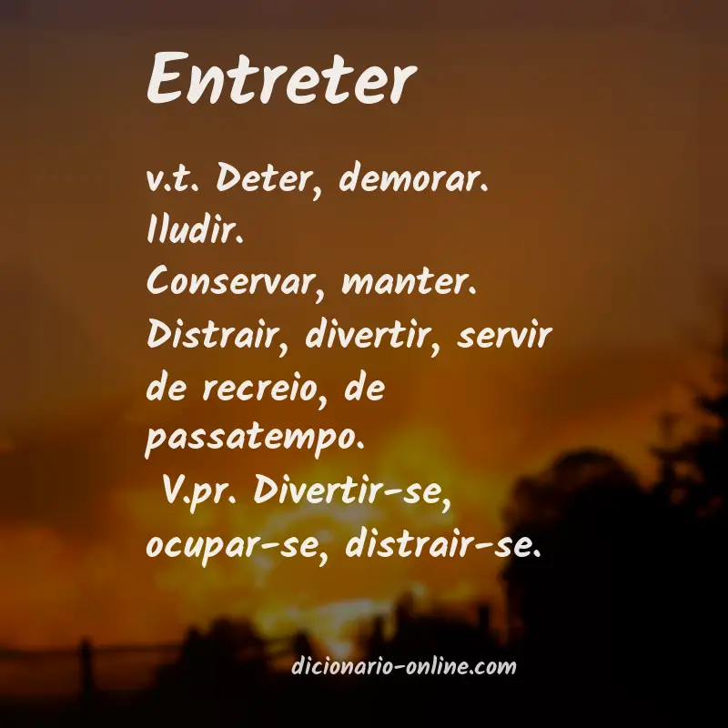 Significado de entreter
