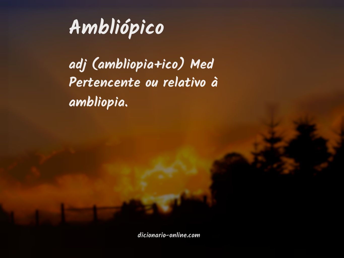 Significado de ambliópico