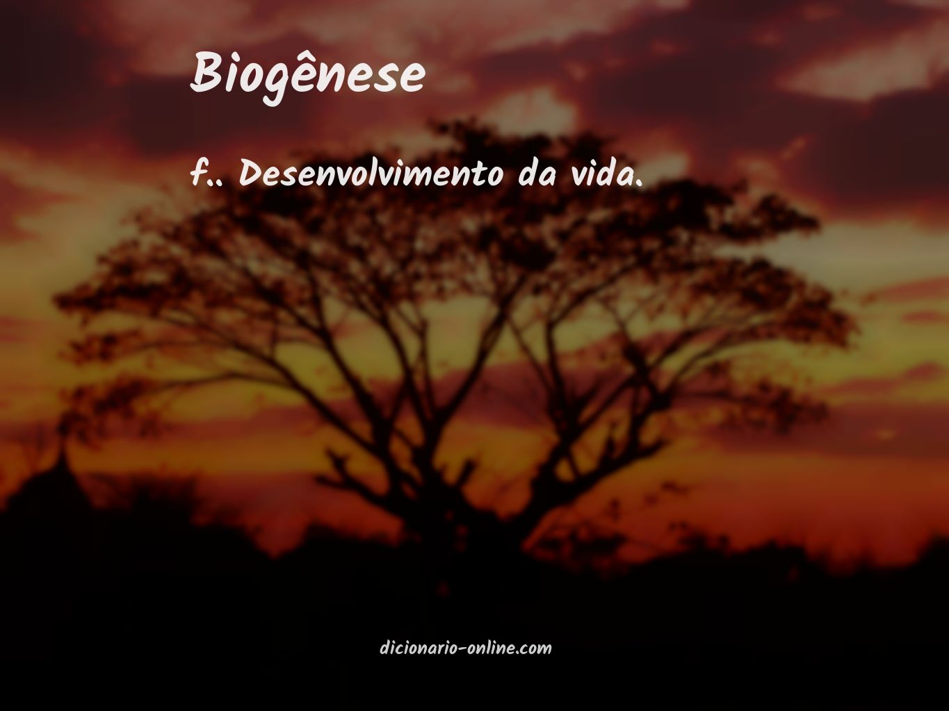 Significado de biogênese