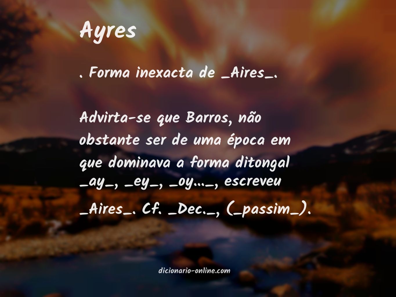 Significado de ayres