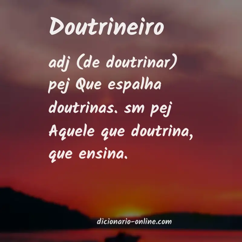 Significado de doutrineiro