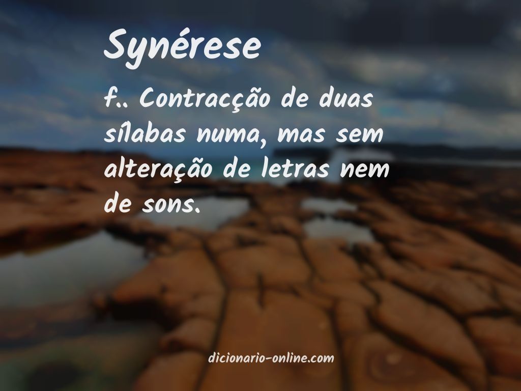 Significado de synérese