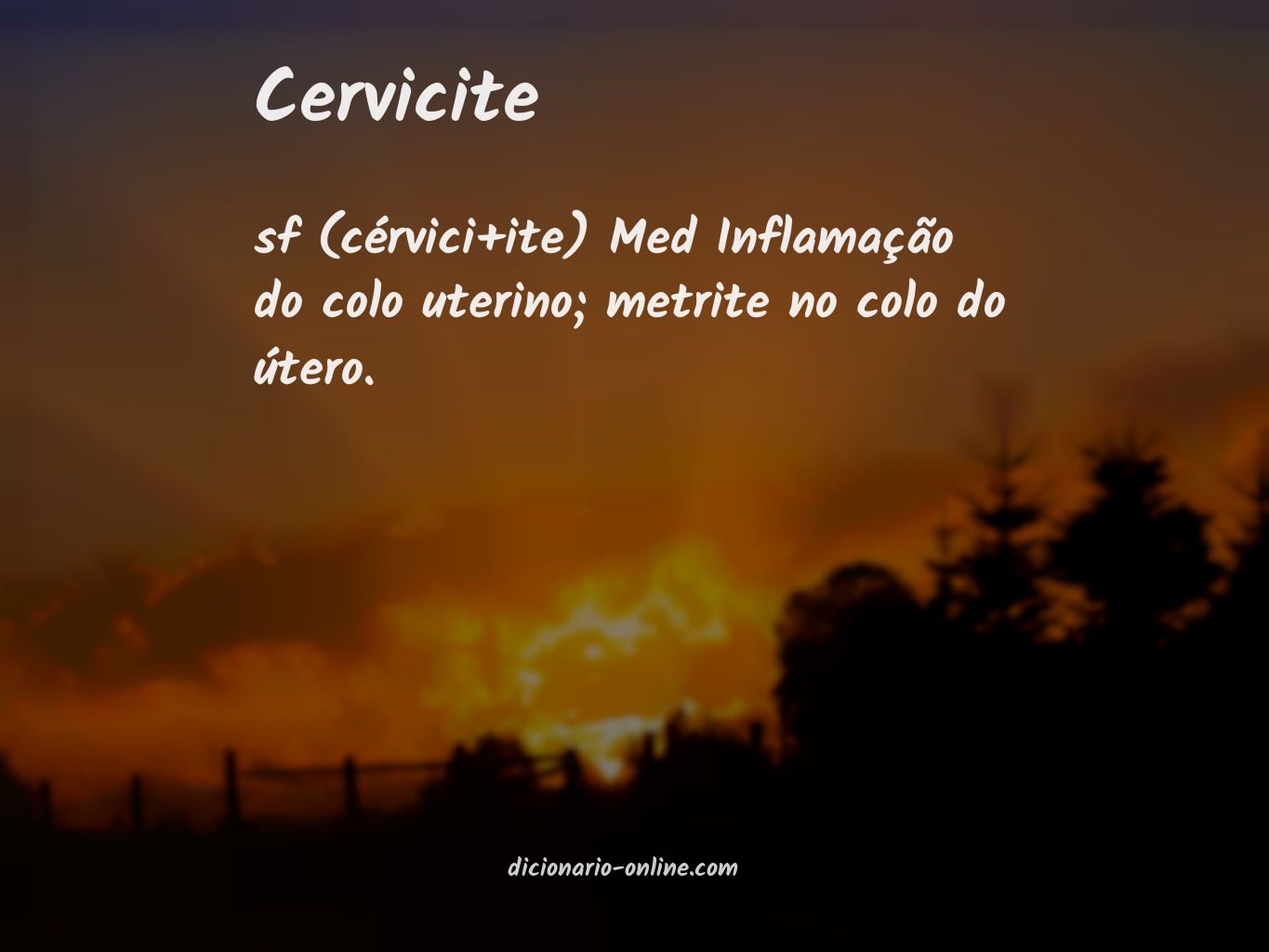 Significado de cervicite