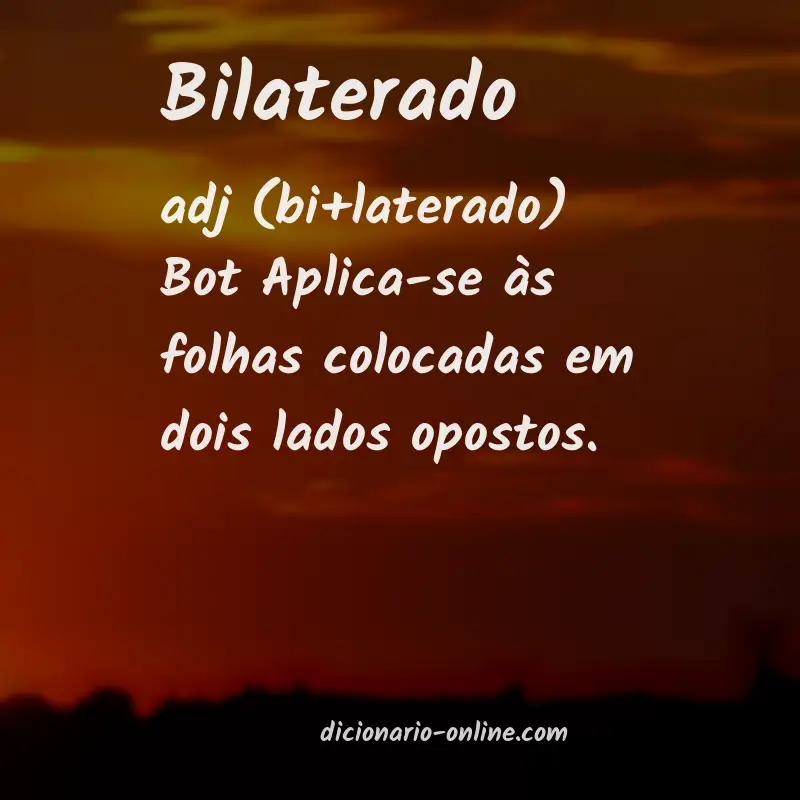 Significado de bilaterado