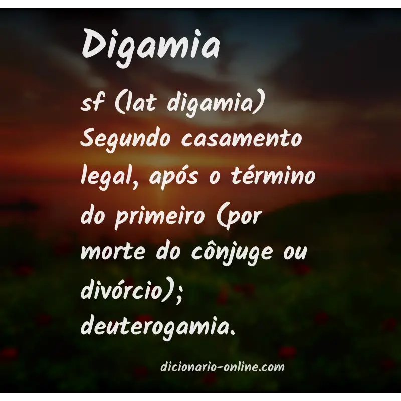 Significado de digamia