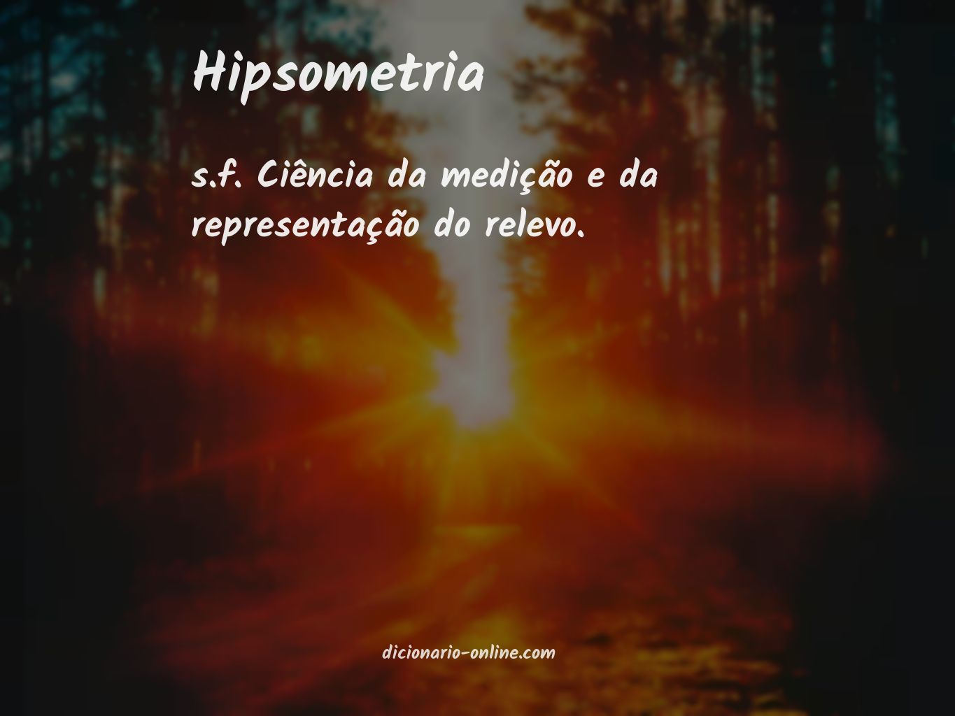 Significado de hipsometria