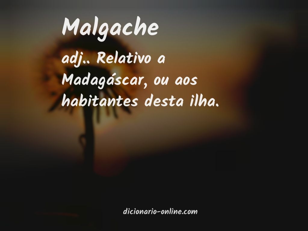 Significado de malgache
