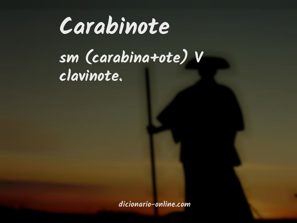 Significado de carabinote