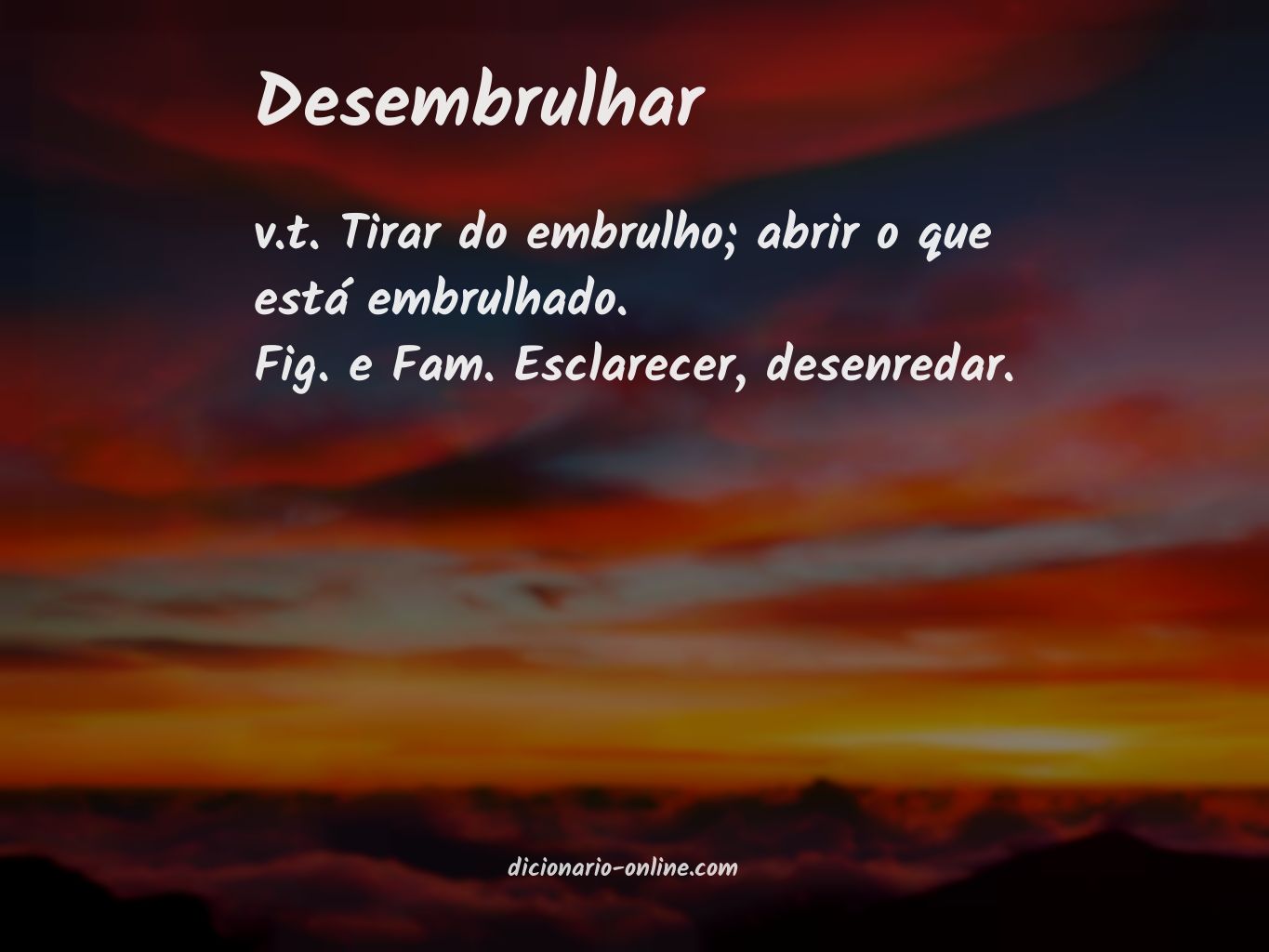 Significado de desembrulhar