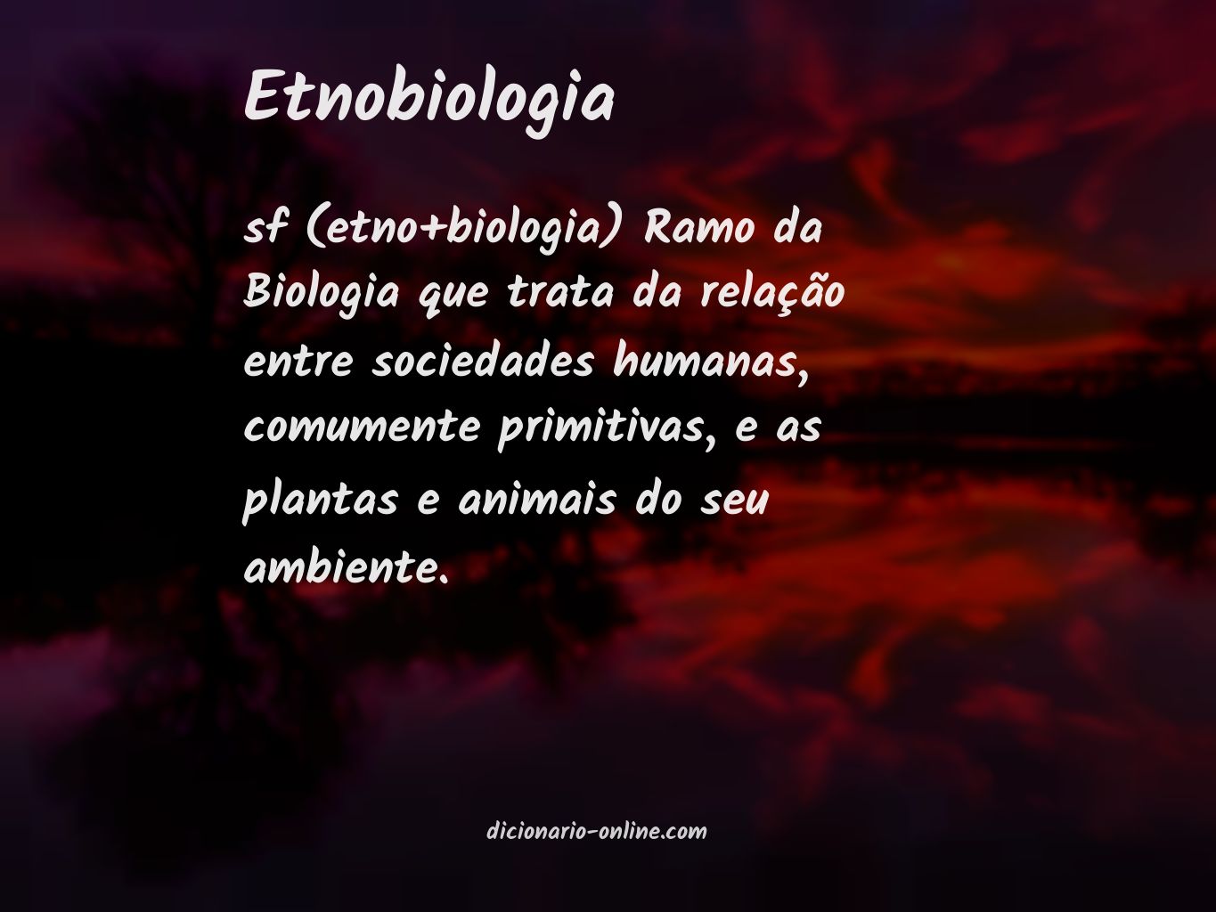 Significado de etnobiologia