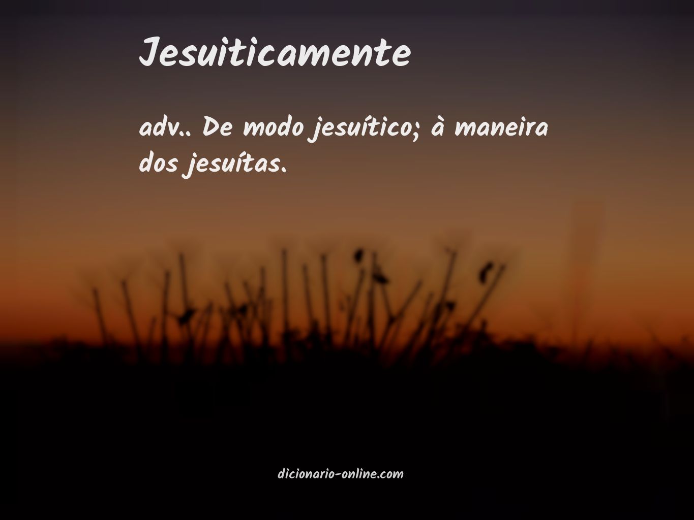 Significado de jesuiticamente