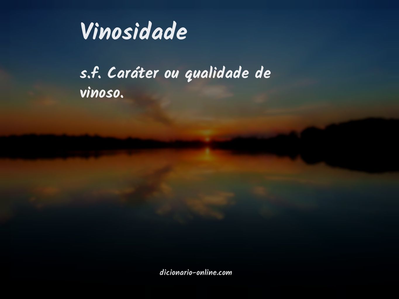 Significado de vinosidade