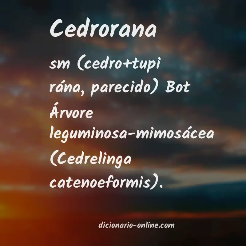 Significado de cedrorana