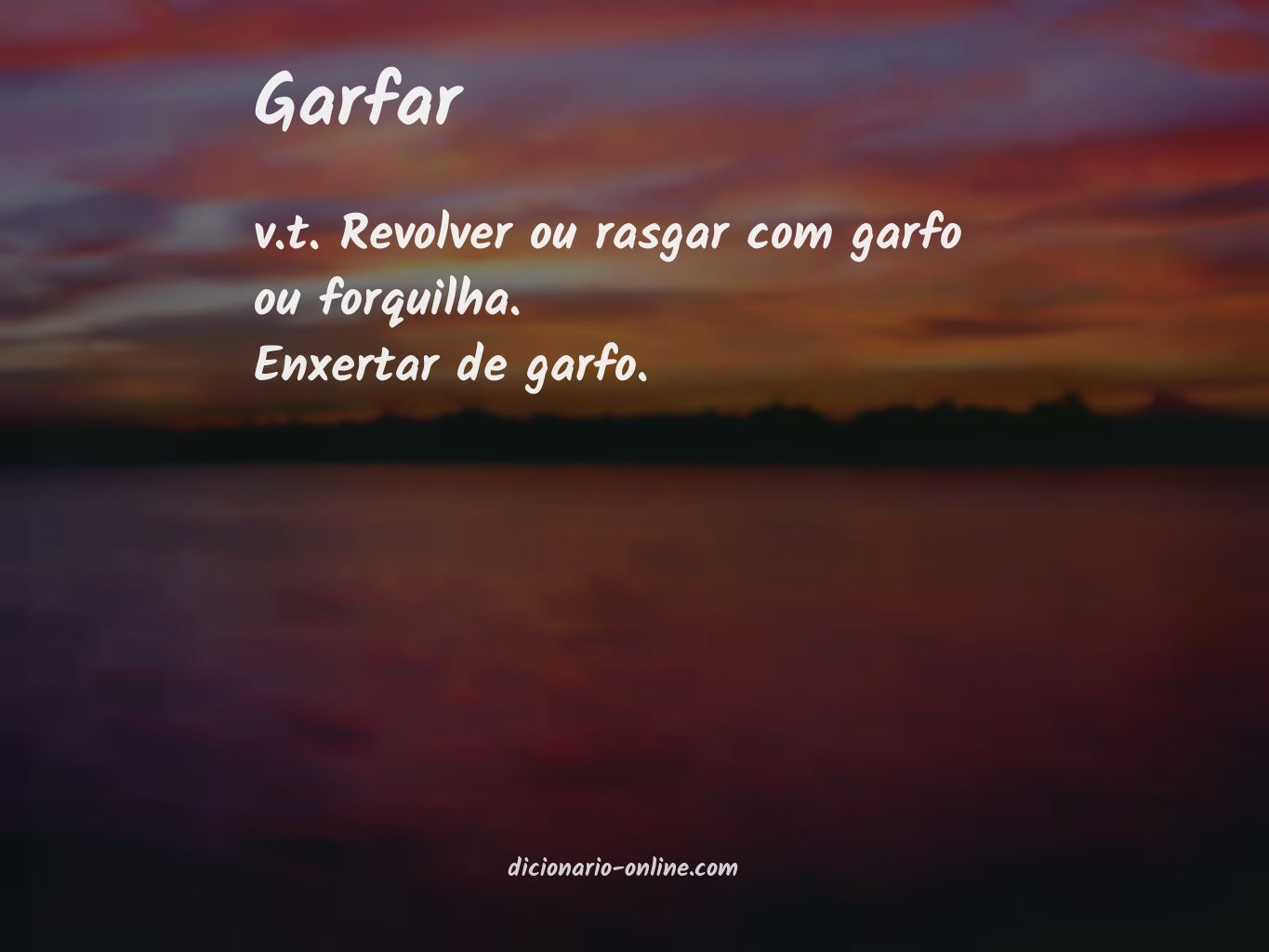 Significado de garfar