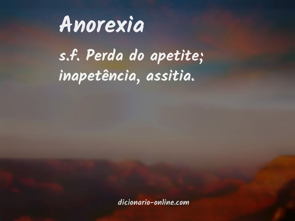 Significado de anorexia