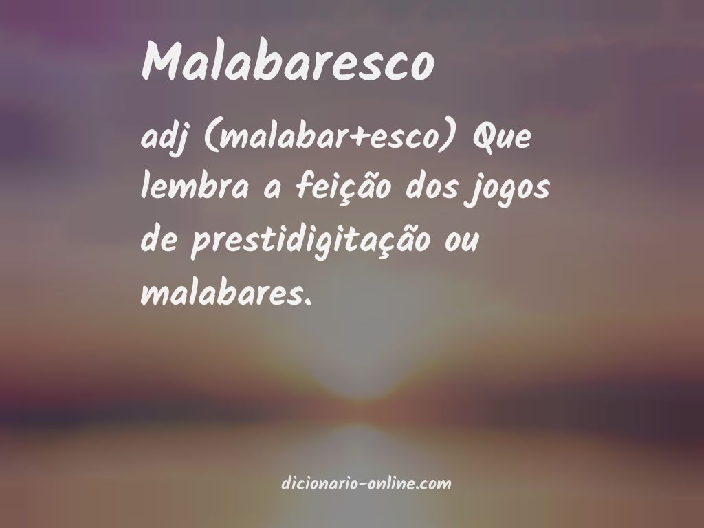 Significado de malabaresco