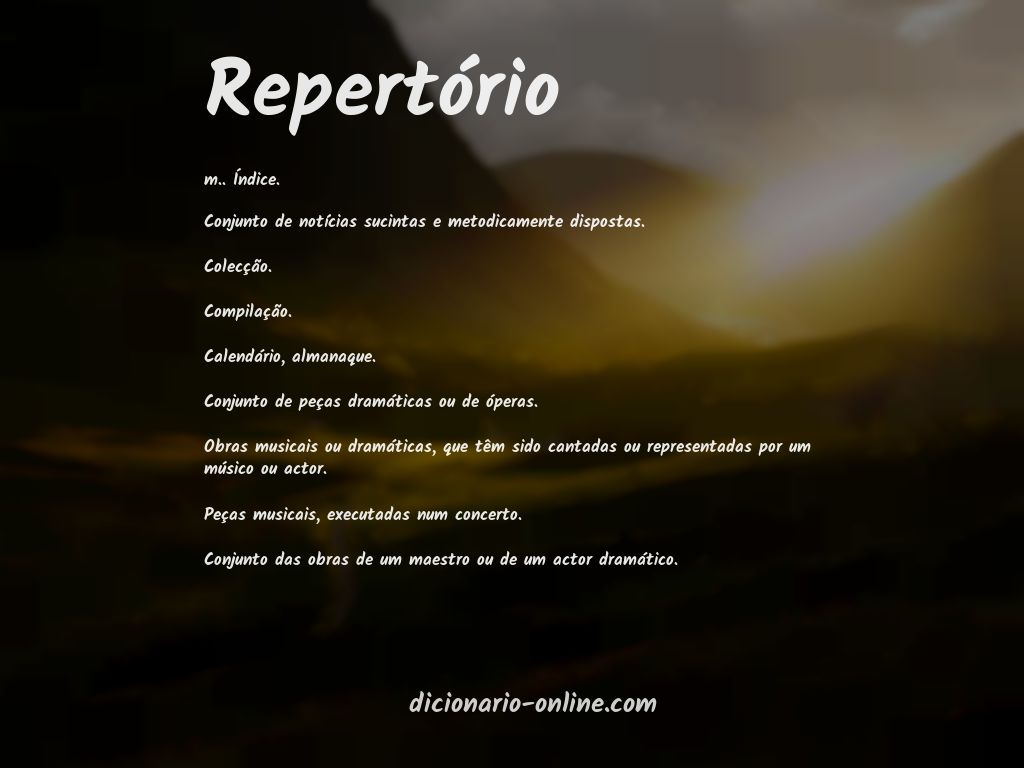 Significado de repertório