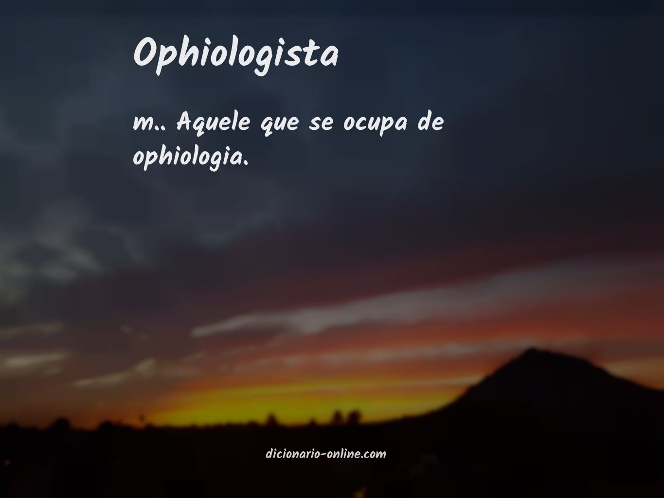Significado de ophiologista