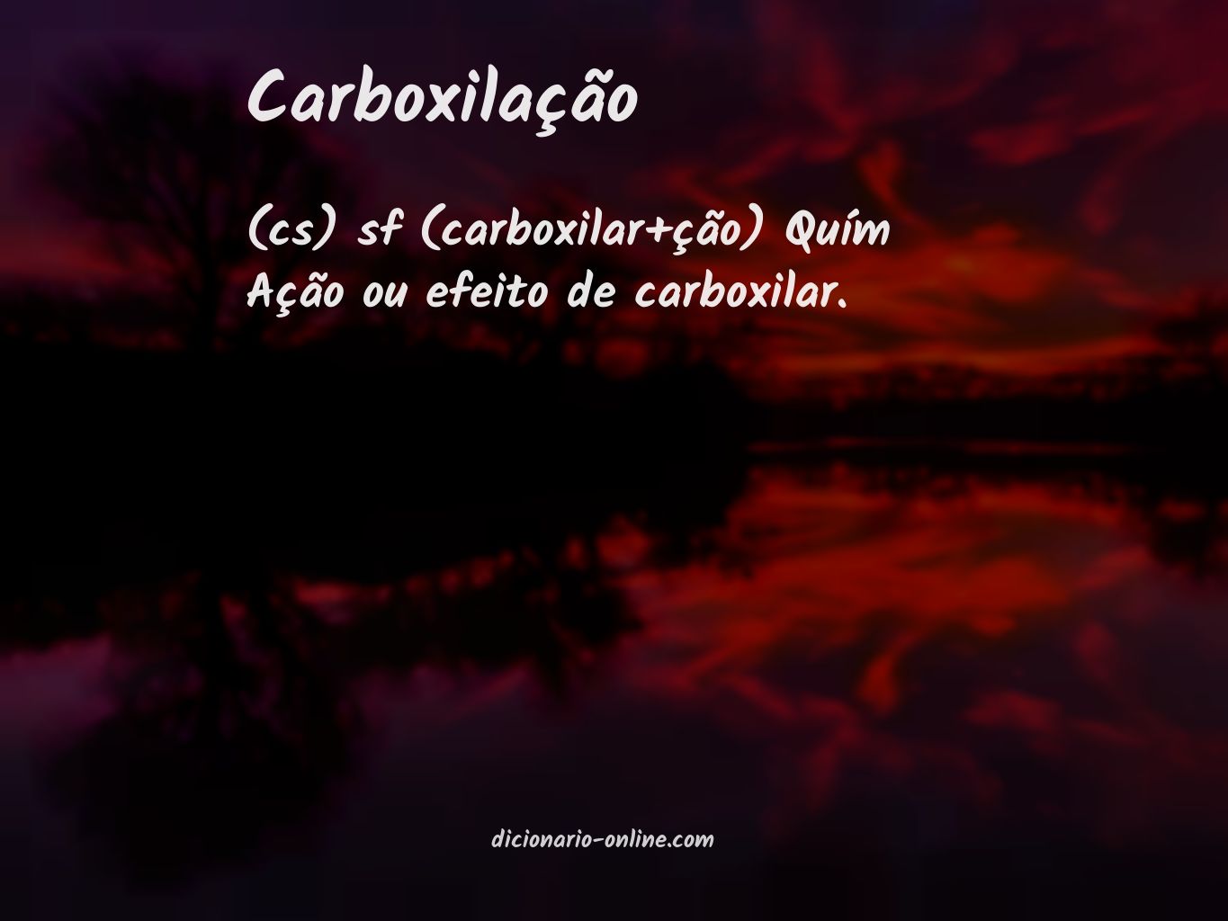 Significado de carboxilação