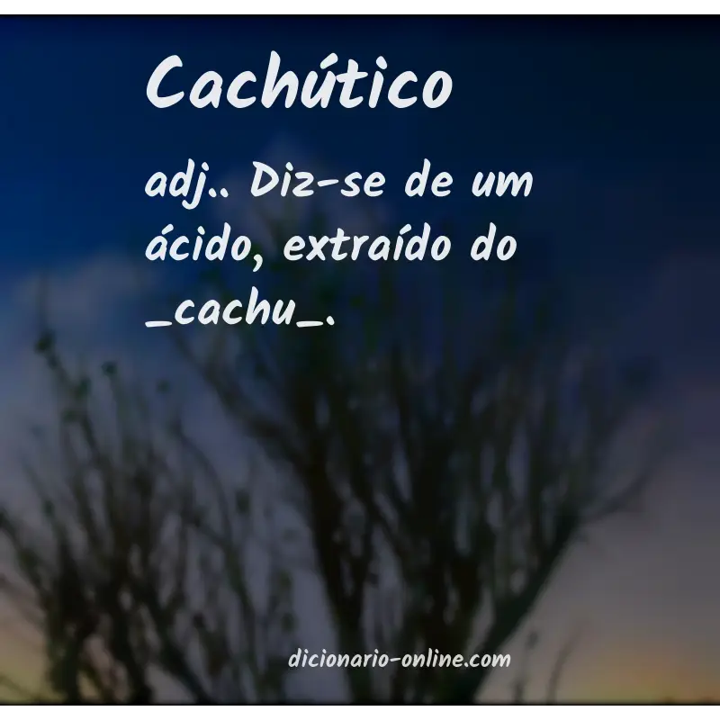 Significado de cachútico