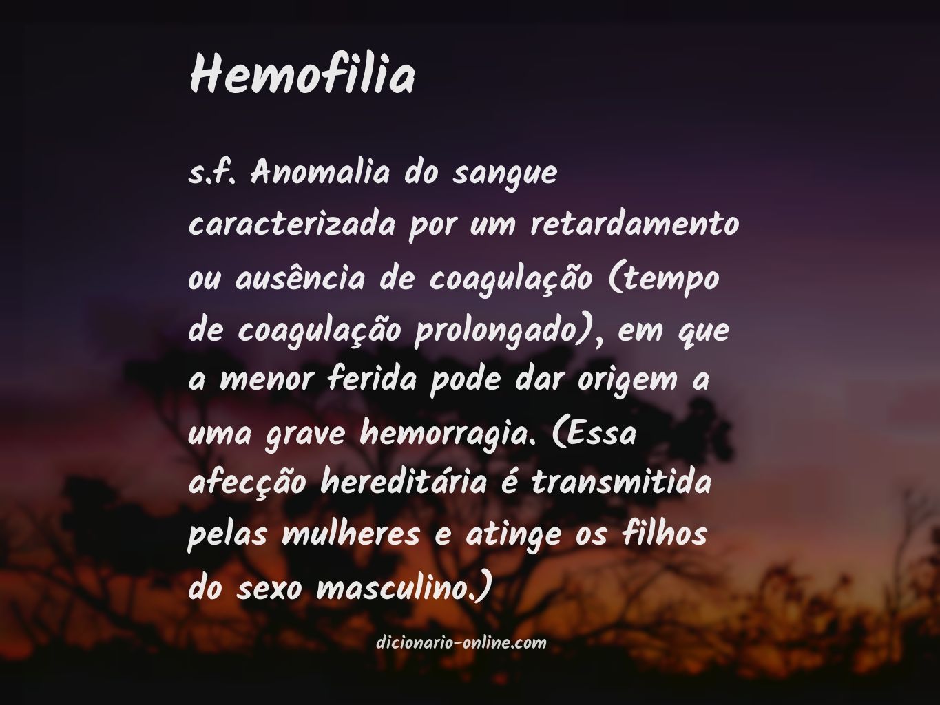 Significado de hemofilia