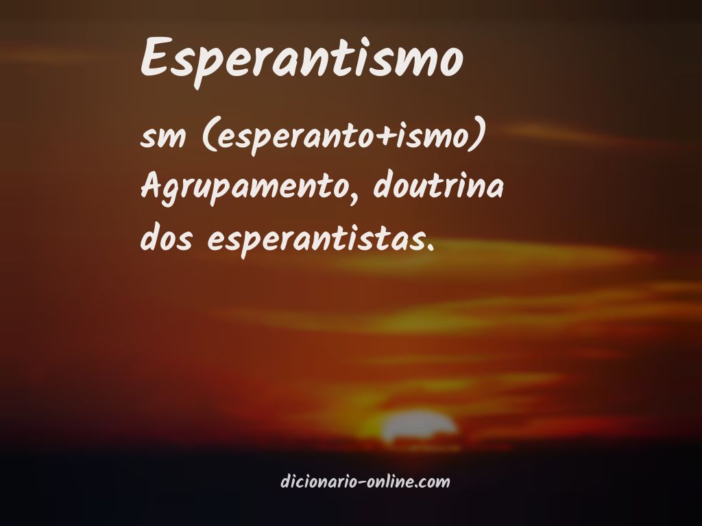 Significado de esperantismo