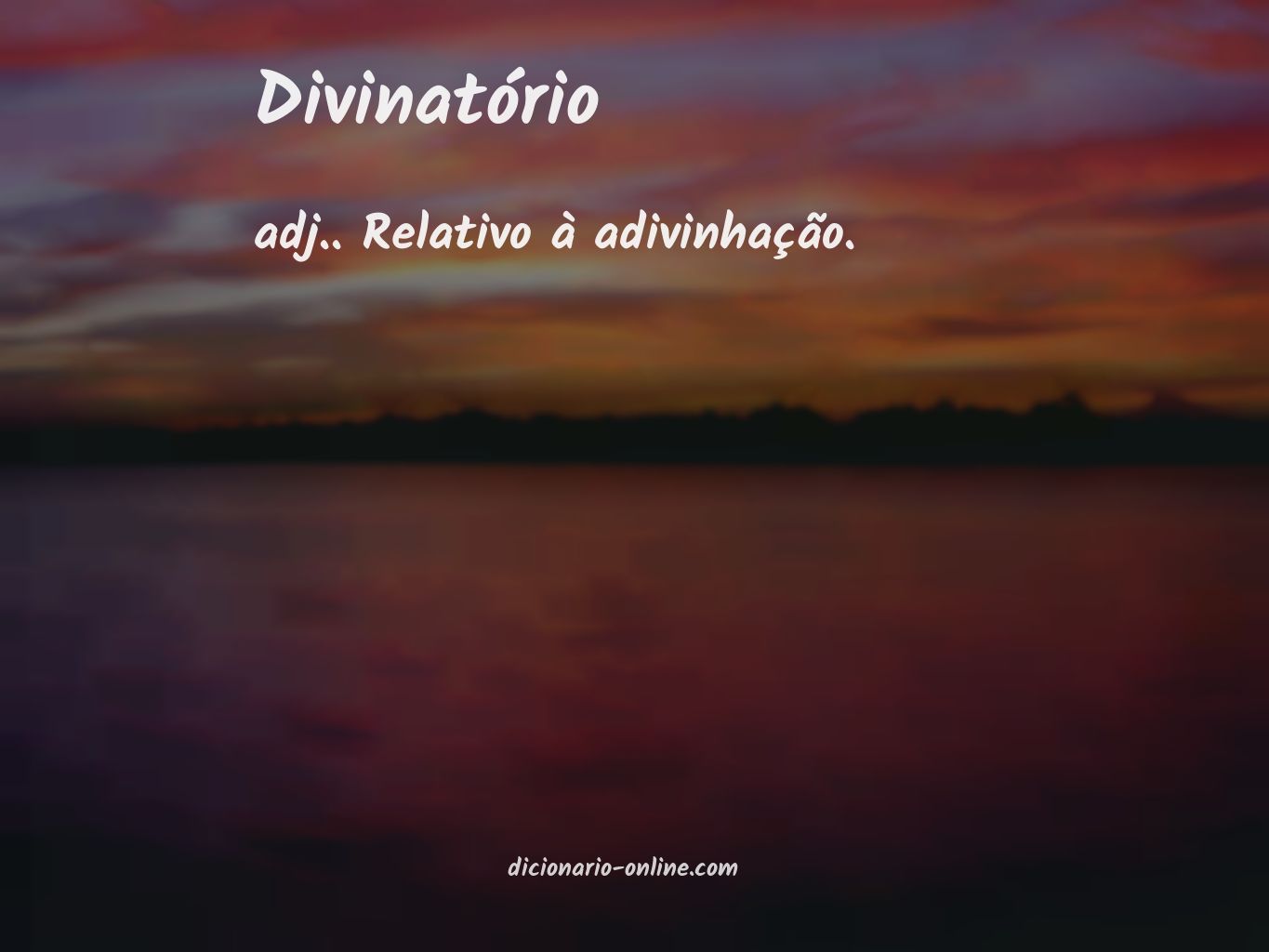 Significado de divinatório